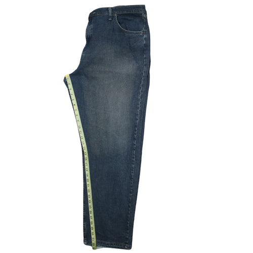 Wrangler Men's Blue Relaxed Fit Straight Jeans 42x32 Denim