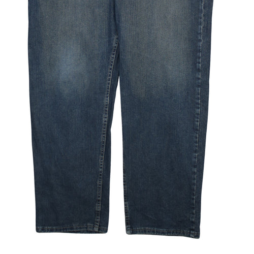 Wrangler Men's Blue Relaxed Fit Straight Jeans 42x32 Denim