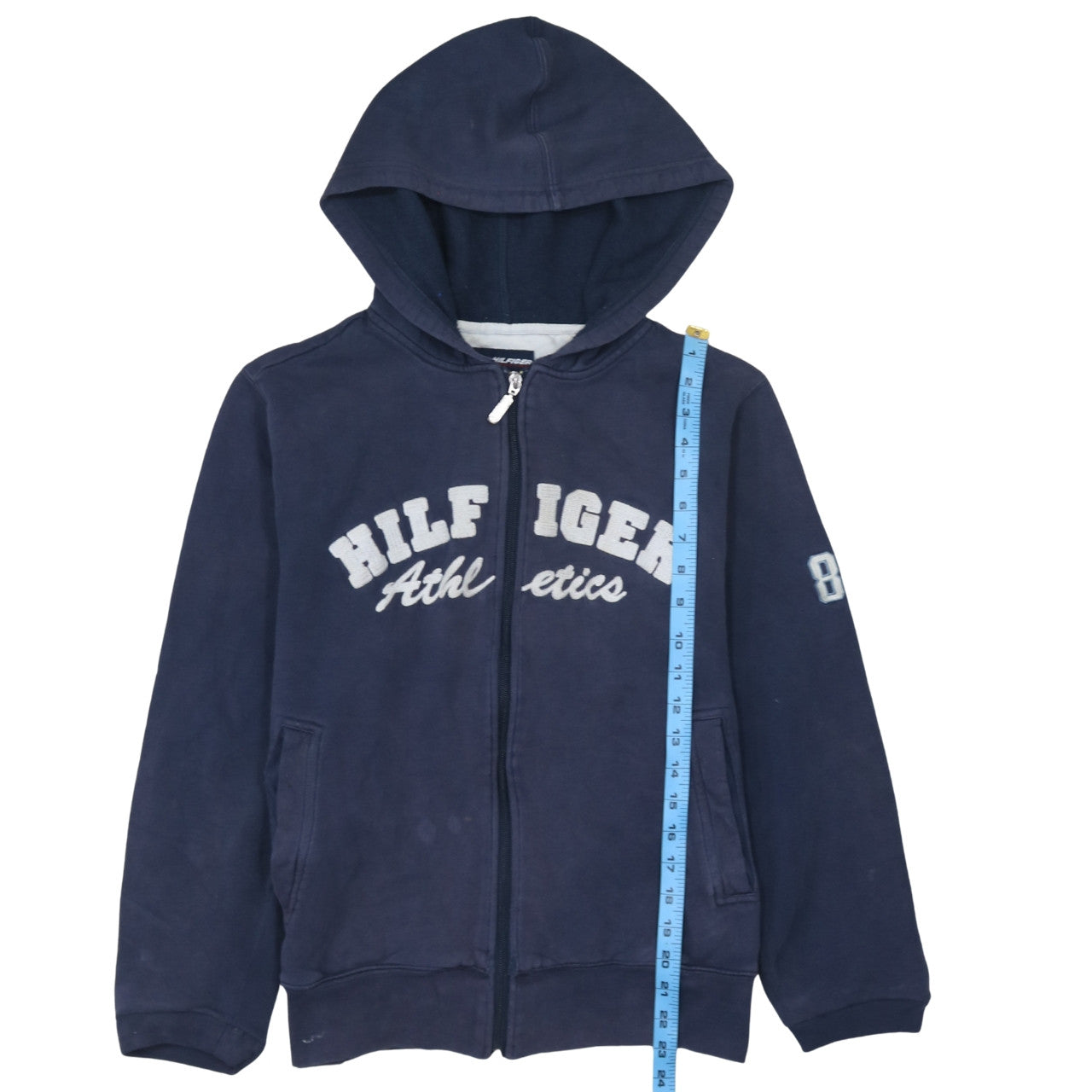 Tommy Hilfiger Men's Blue Full Zip Hoodie S Athletic Style