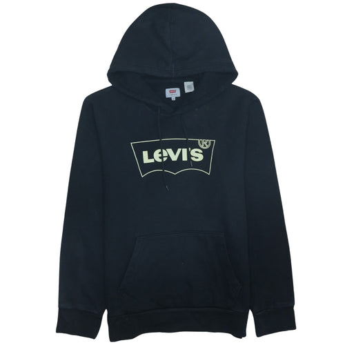 Levi's Men's Black Logo Pullover Hoodie Size M Classic Fleece
