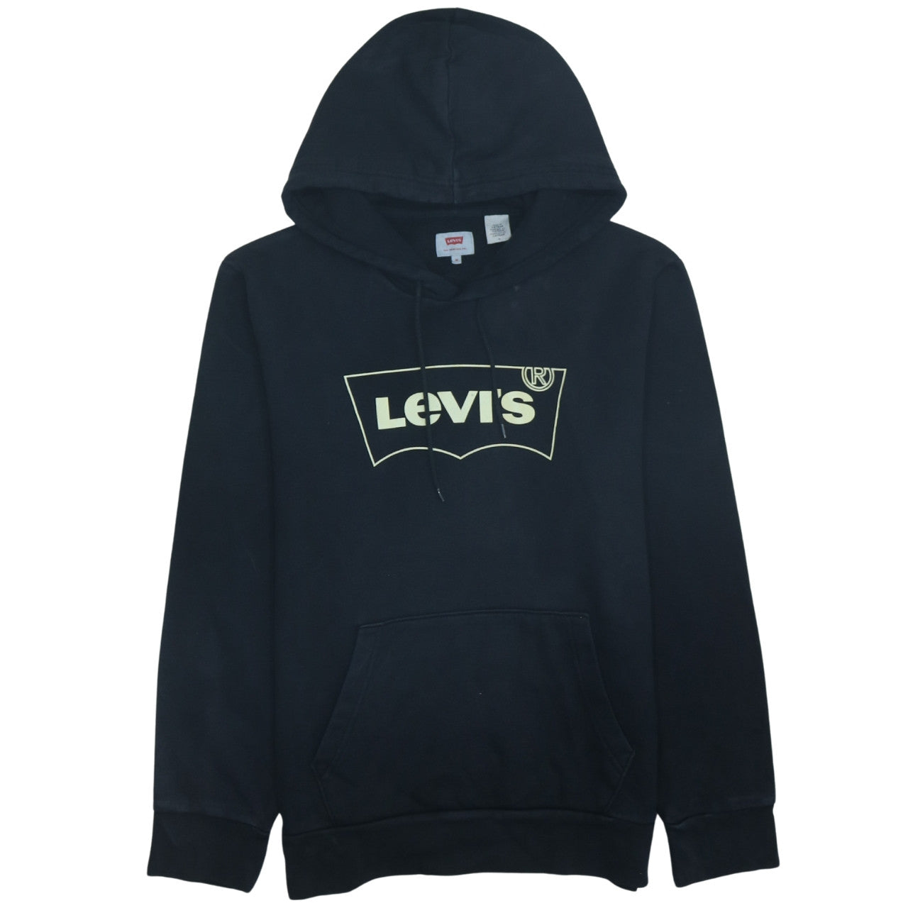 Levi's Men's Black Logo Pullover Hoodie Size M Classic Fleece