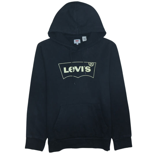 Levi's Men's Black Logo Pullover Hoodie Size M Classic Fleece