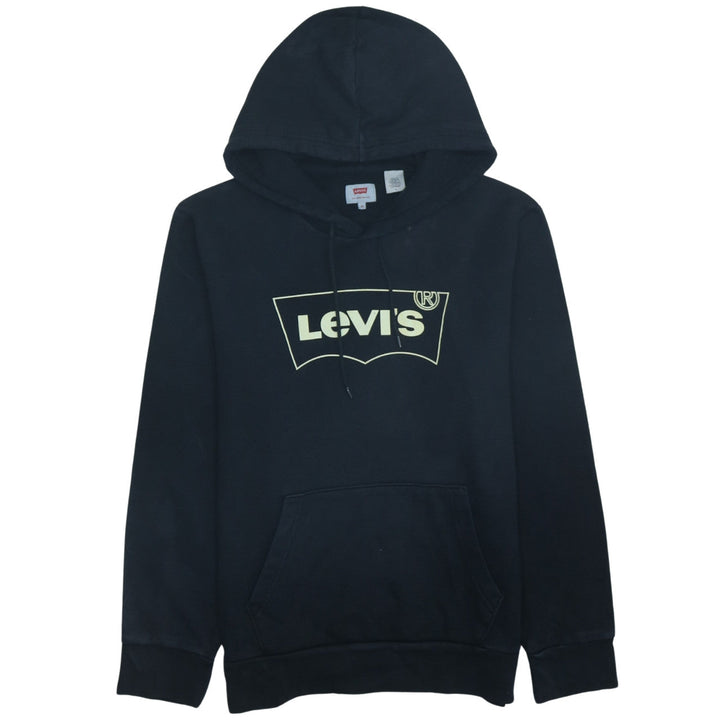 Levi's Men's Black Logo Pullover Hoodie Size M Classic Fleece