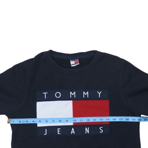 Tommy Jeans Men's Blue Logo Crew Neck Sweatshirt Size S