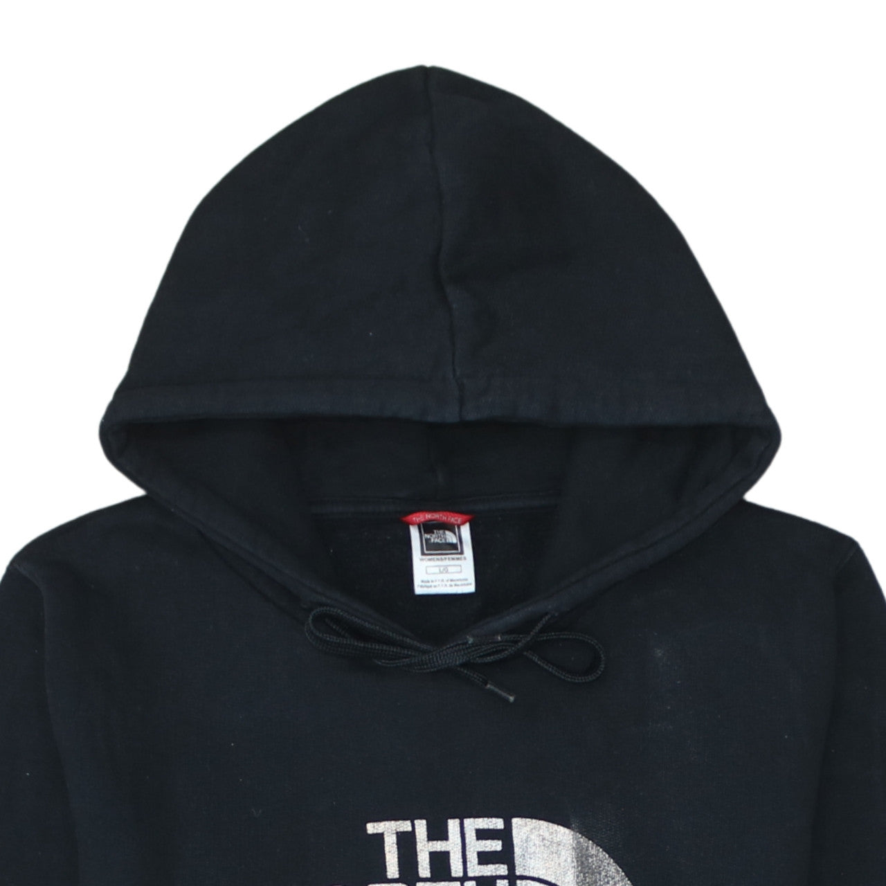 The North Face Womens Black Pullover Hoodie Large 100% Cotton