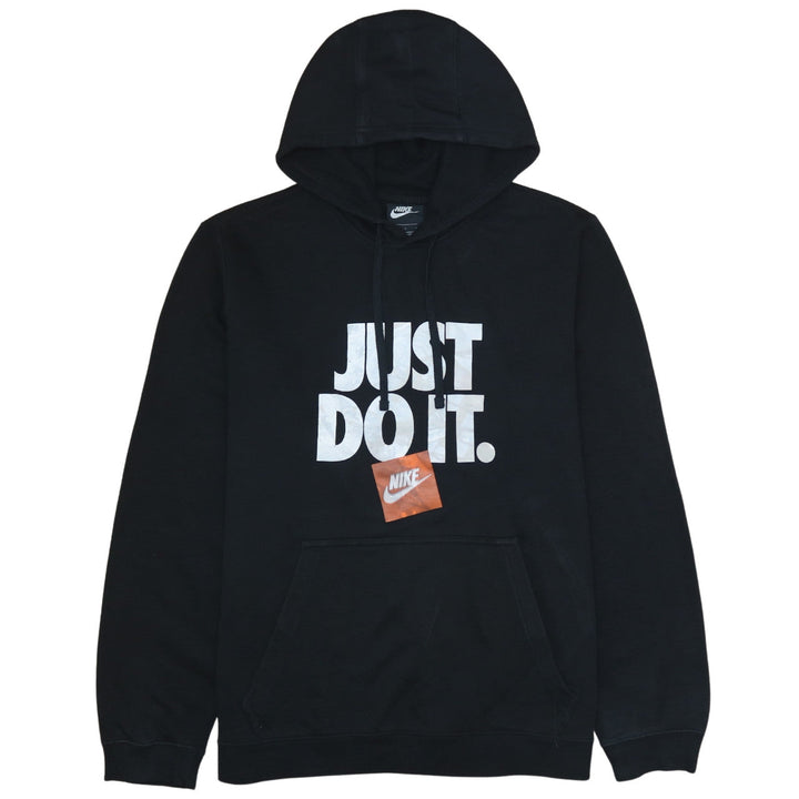 Nike Men's Black Pullover Hoodie L Just Do It Graphic Print