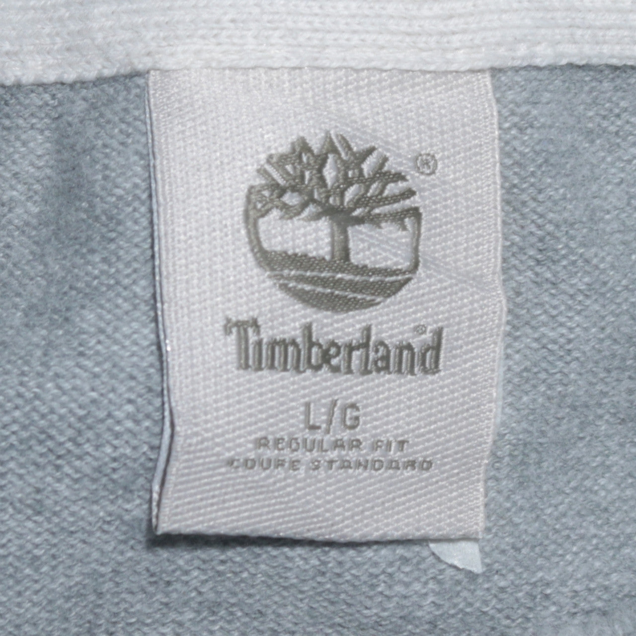 Timberland Men's Grey Cotton Crew Neck Jumper Size L Regular Fit