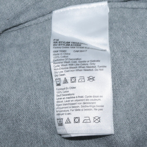 Timberland Men's Grey Cotton Crew Neck Jumper Size L Regular Fit