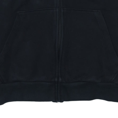 Puma Womens Black Full Zip Hoodie Size 14 Graphic Logo Sweatshirt