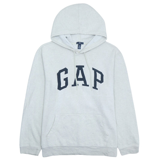 GAP Mens Grey XL Pullover Hoodie Fleece Logo Sweatshirt