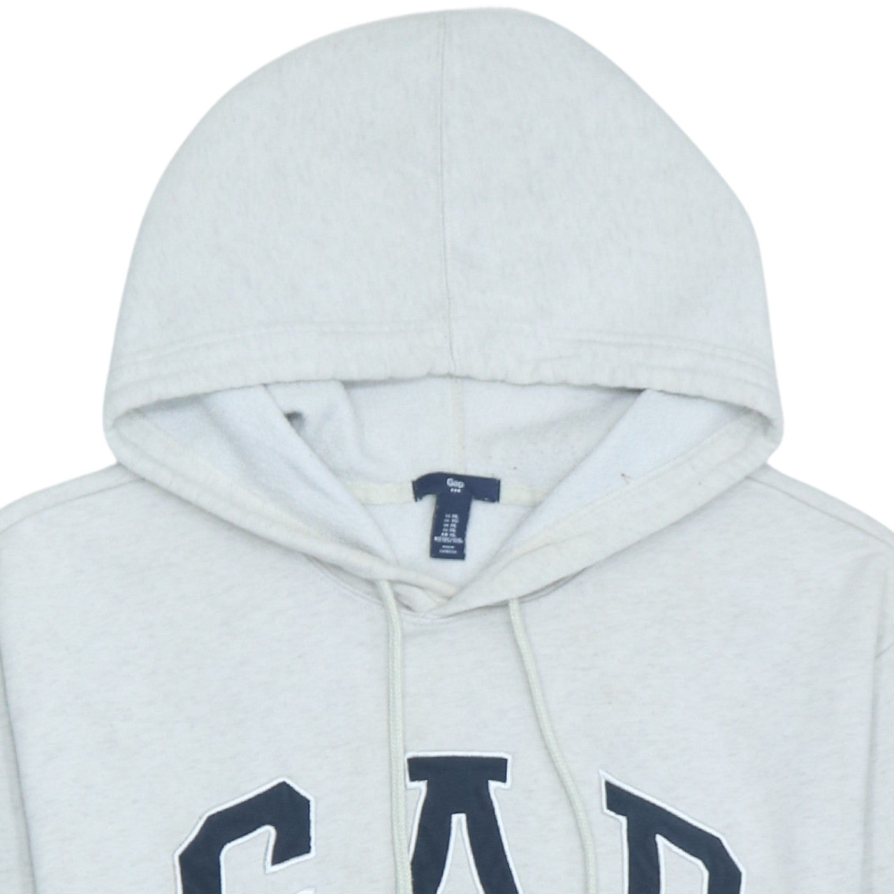 GAP Mens Grey XL Pullover Hoodie Fleece Logo Sweatshirt