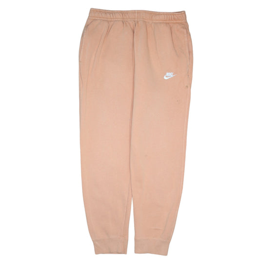 Nike Men's Beige Joggers L Regular Fit Fleece Tapered Trousers
