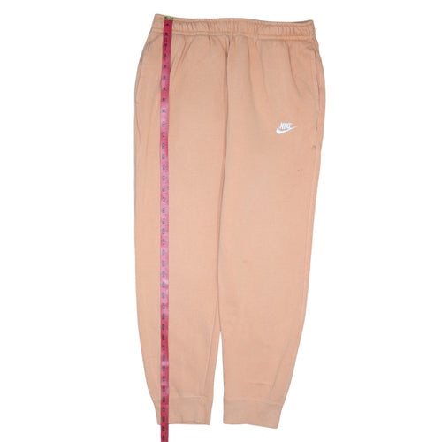 Nike Men's Beige Joggers L Regular Fit Fleece Tapered Trousers