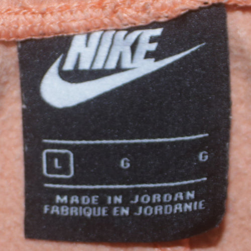 Nike Men's Beige Joggers L Regular Fit Fleece Tapered Trousers