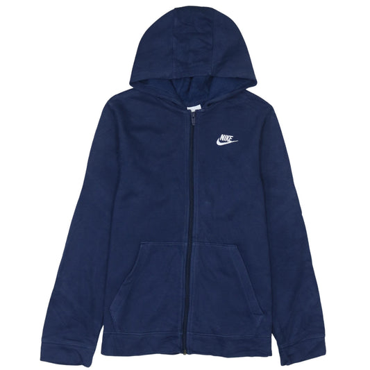 Nike Boys Navy Blue Full Zip Hoodie XL 158-170cm Hooded Sweatshirt