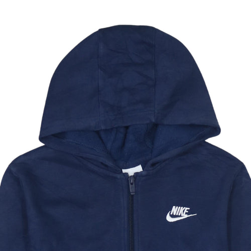 Nike Boys Navy Blue Full Zip Hoodie XL 158-170cm Hooded Sweatshirt