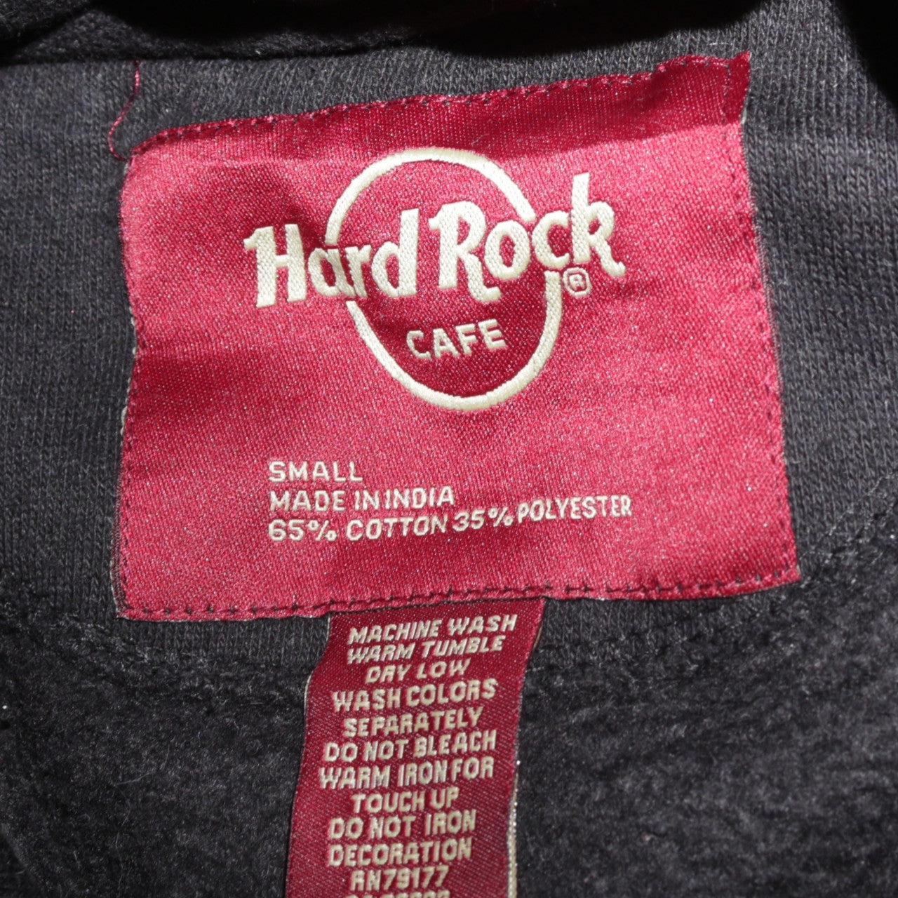 Hard Rock Cafe Glasgow Black Pullover Hoodie Women Small Cotton Blend