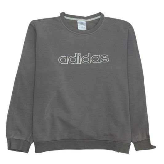 Adidas Men's Grey XL Pullover Logo Sweatshirt