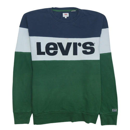 Levi's Men's Multicoloured L Logo Crew Neck Pullover Sweatshirt