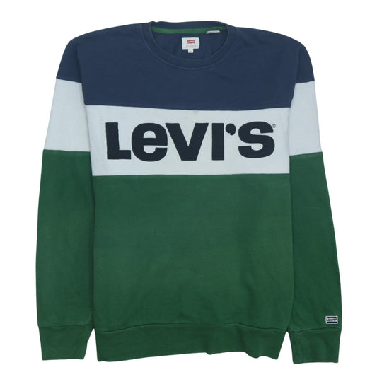 Levi's Men's Multicoloured L Logo Crew Neck Pullover Sweatshirt