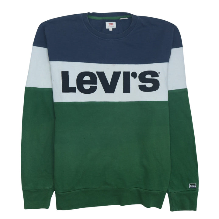 Levi's Men's Multicoloured L Logo Crew Neck Pullover Sweatshirt