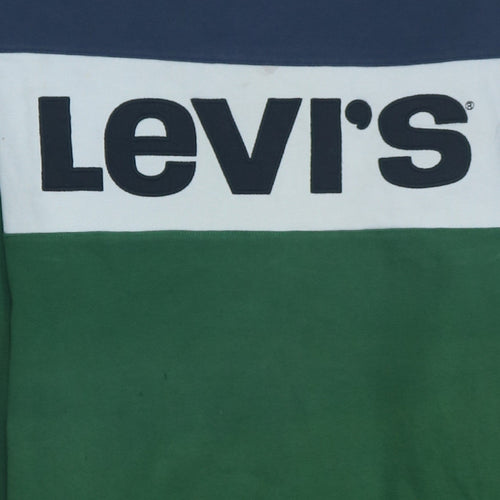 Levi's Men's Multicoloured L Logo Crew Neck Pullover Sweatshirt
