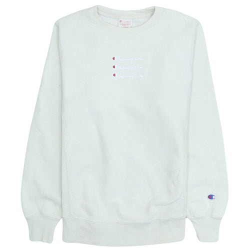 Champion Women's White XS Reverse Weave Crew Neck Sweatshirt