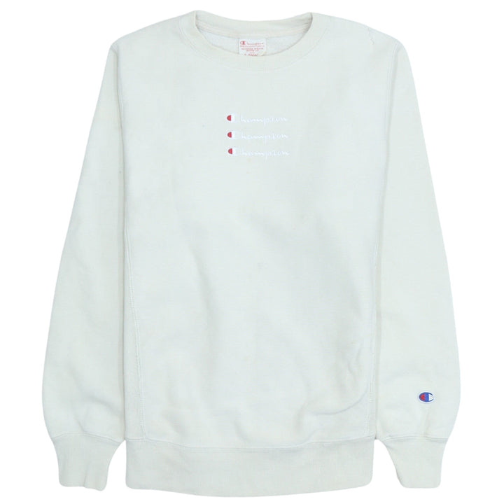 Champion Women's White XS Reverse Weave Crew Neck Sweatshirt