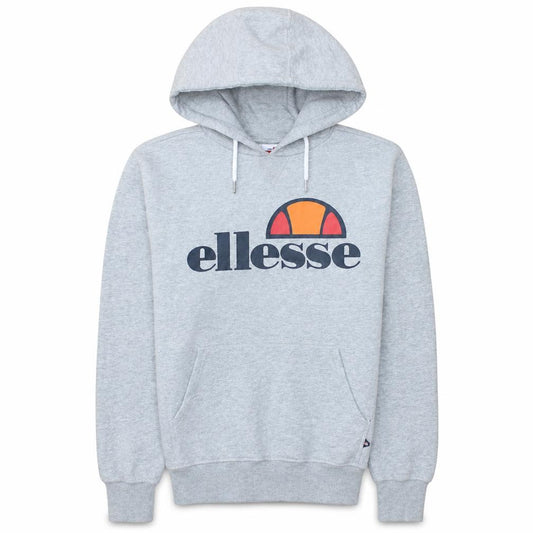 Front view of Ellesse women’s grey hoodie uk 10 pullover logo cotton blend