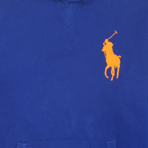 Ralph Lauren Men's Blue Embroidered Pullover Hoodie M