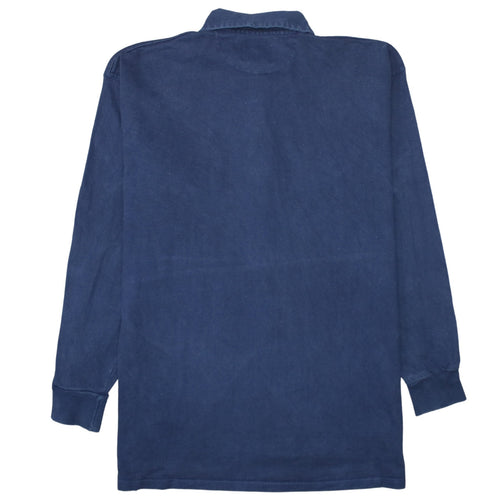 Levi's Men's Blue Long Sleeve Polo Shirt L Vintage Cotton