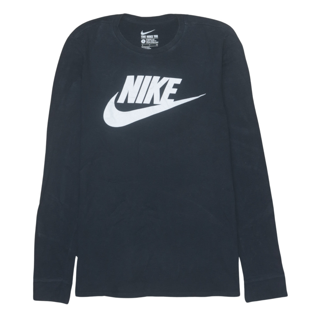 Nike Men's Black Long Sleeve Crew Neck Athletic T-Shirt Size S