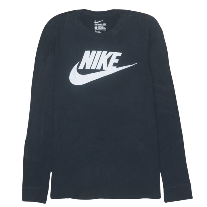 Nike Men's Black Long Sleeve Crew Neck Athletic T-Shirt Size S