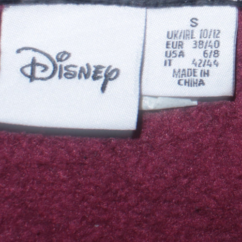 Disney Women Burgundy Minnie Mouse Polka Dot Pullover Sweatshirt Size S