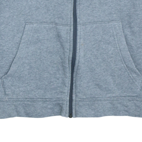 Nike Boys Grey Full Zip Hoodie XL (158-170cm) Cotton Blend Casual