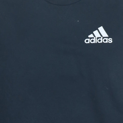 Adidas Men's Black Crew Neck Sweatshirt M Regular Fit Sportswear