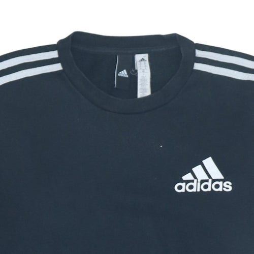 Adidas Men's Black Crew Neck Sweatshirt M Regular Fit Sportswear