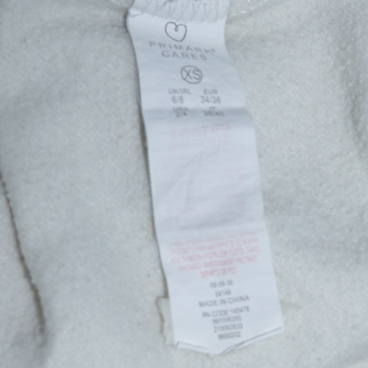 Disney x Primark Women’s White XS Pullover Hoodie Mickey Print
