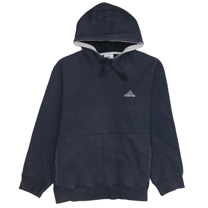 Adidas Men's Blue Pullover Hoodie L Sports Fleece Sweatshirt