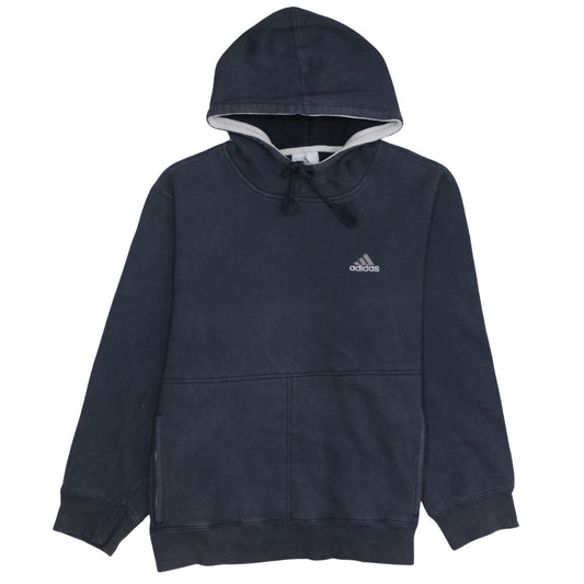 Adidas Men's Blue Pullover Hoodie L Sports Fleece Sweatshirt