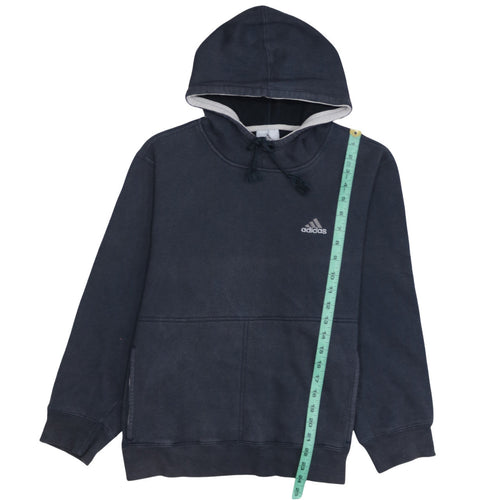 Adidas Men's Blue Pullover Hoodie L Sports Fleece Sweatshirt