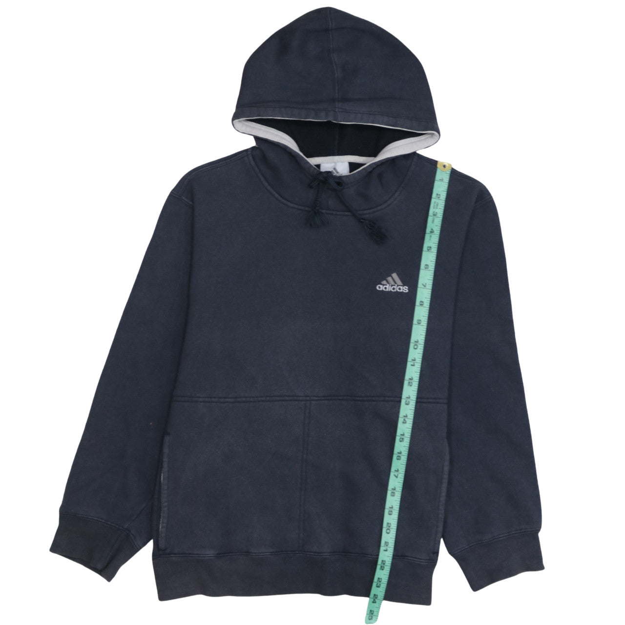 Adidas Men's Blue Pullover Hoodie L Sports Fleece Sweatshirt
