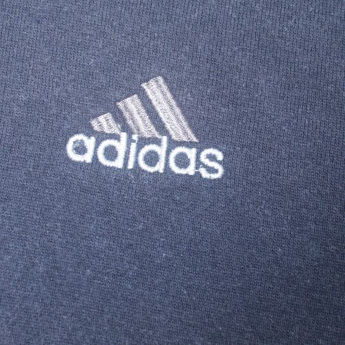 Adidas Men's Blue Pullover Hoodie L Sports Fleece Sweatshirt