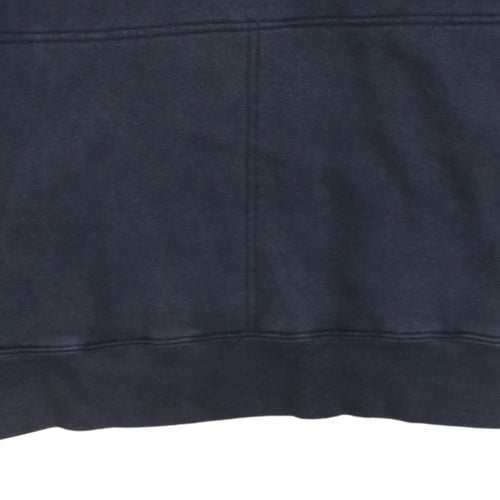 Adidas Men's Blue Pullover Hoodie L Sports Fleece Sweatshirt