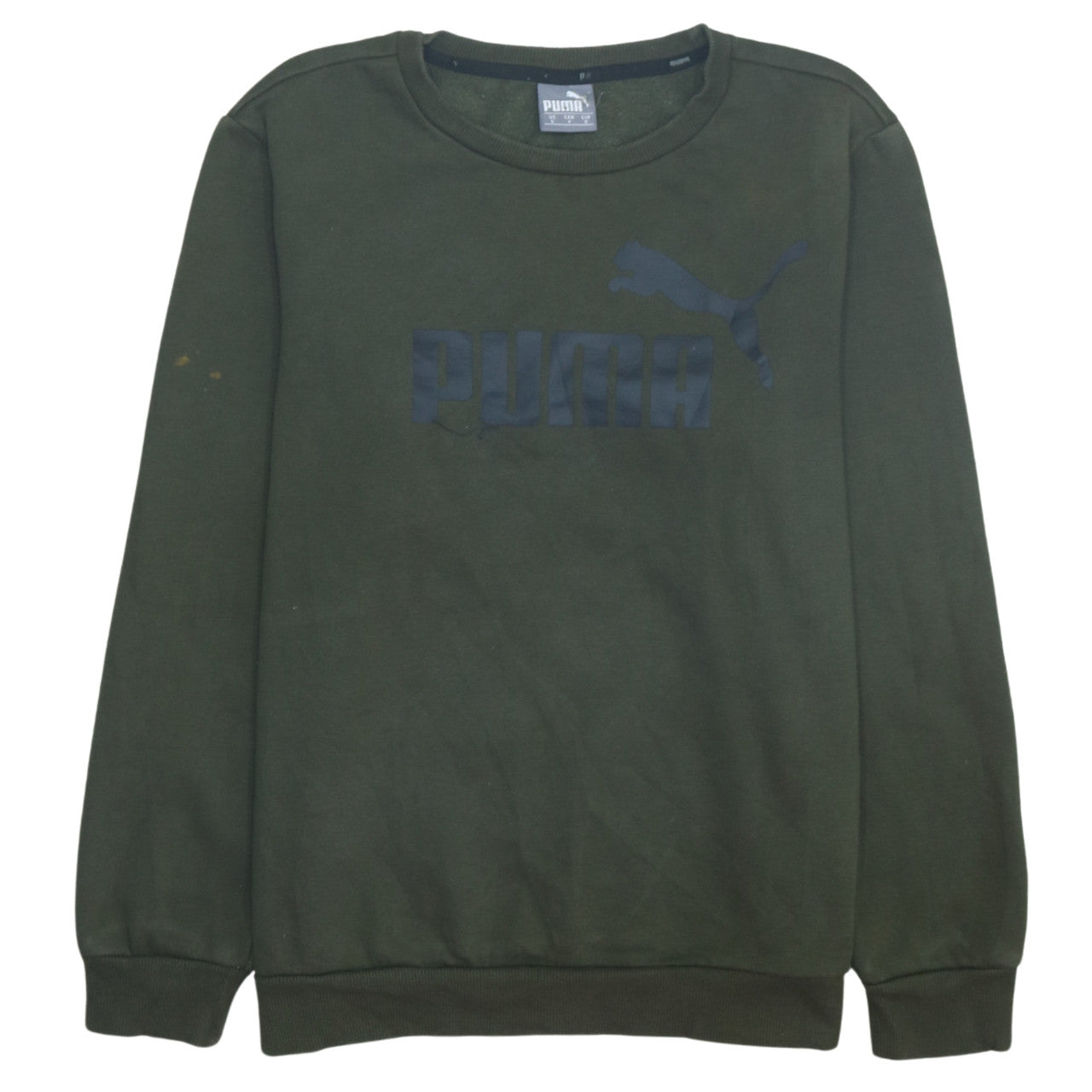 Puma Men's Green Small Logo Pullover Sweatshirt