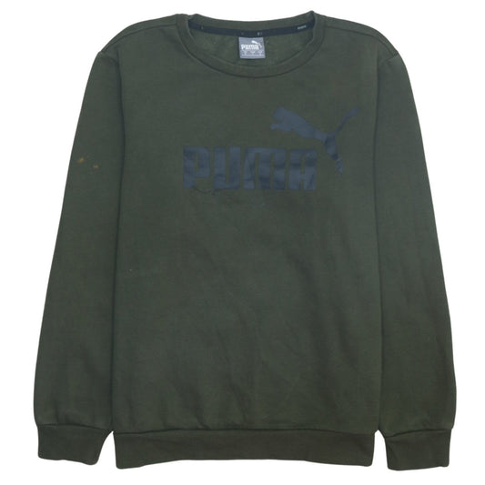 Puma Men's Green Small Logo Pullover Sweatshirt