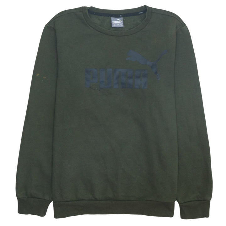 Puma Men's Green Small Logo Pullover Sweatshirt