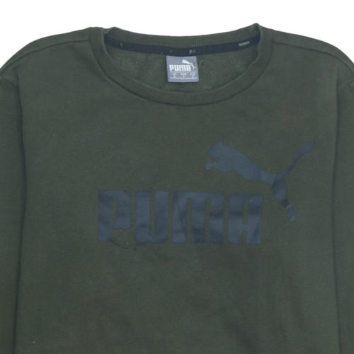 Puma Men's Green Small Logo Pullover Sweatshirt