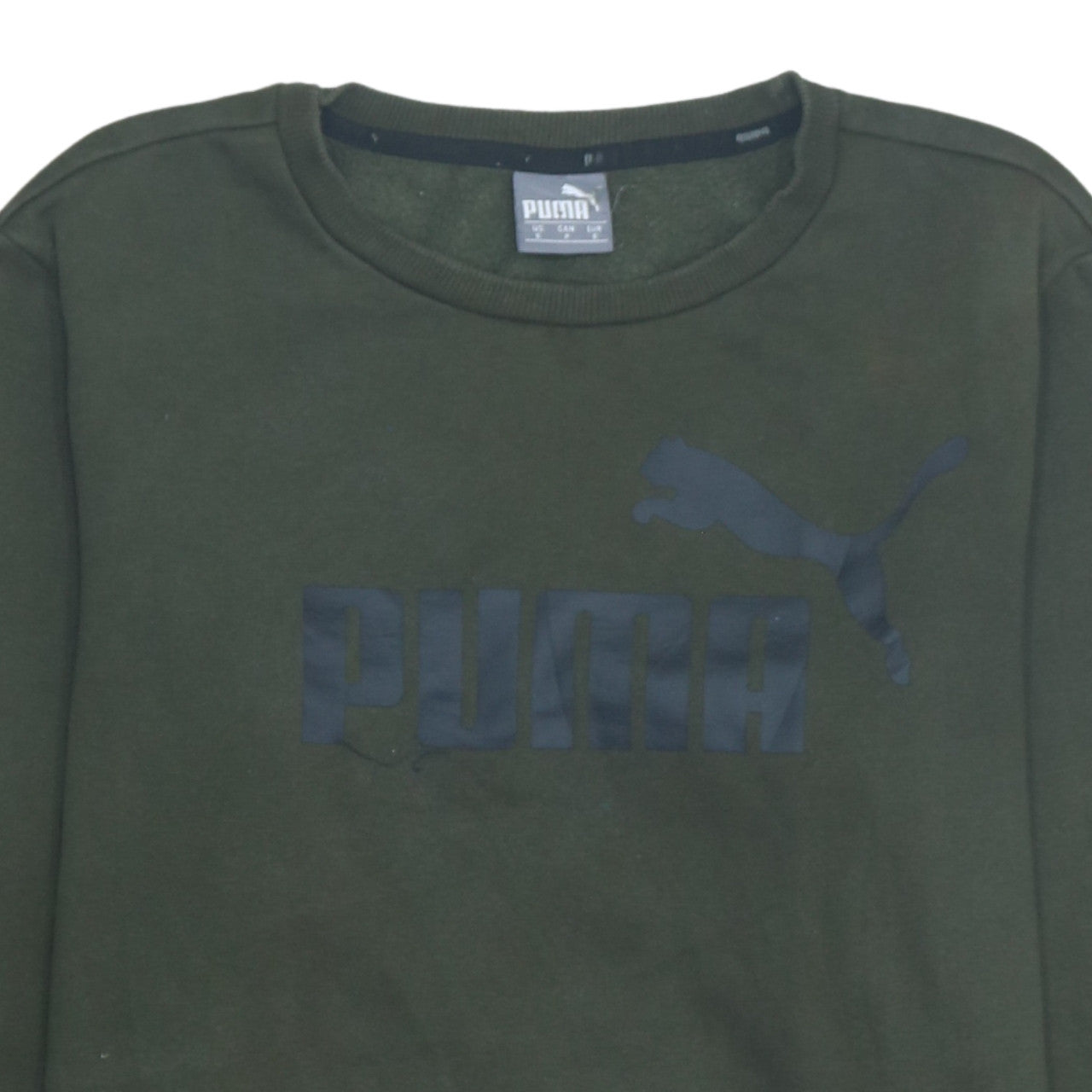 Puma Men's Green Small Logo Pullover Sweatshirt