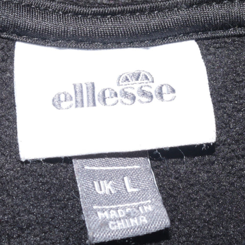 Ellesse Men's Grey 1/4 Zip Hooded Pullover Sweatshirt L